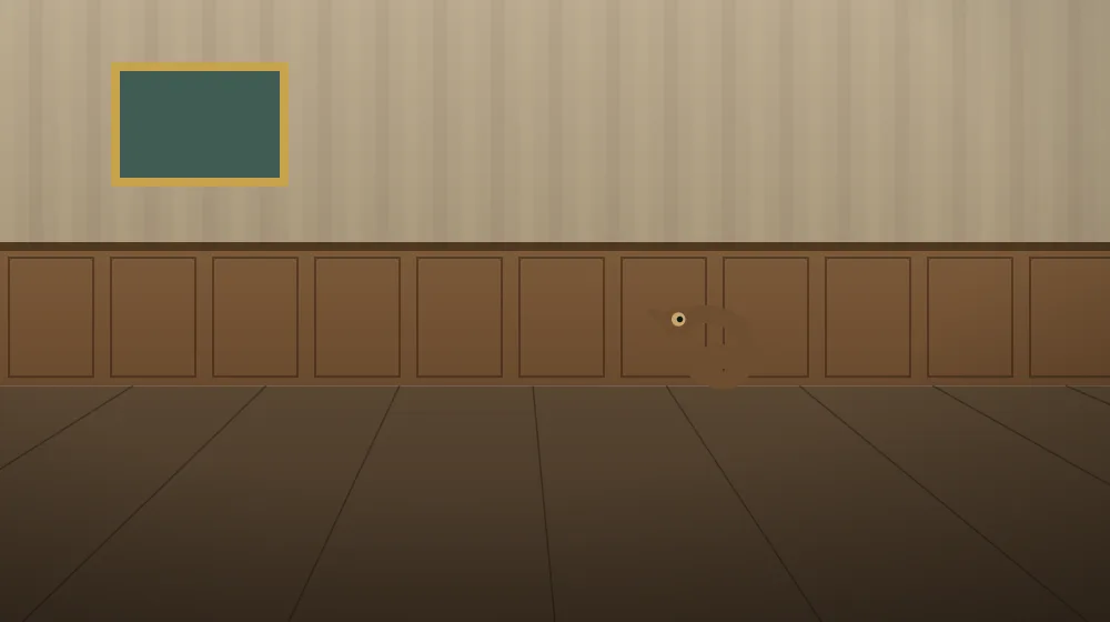 Camouflage scene illustration — Wood-panel room